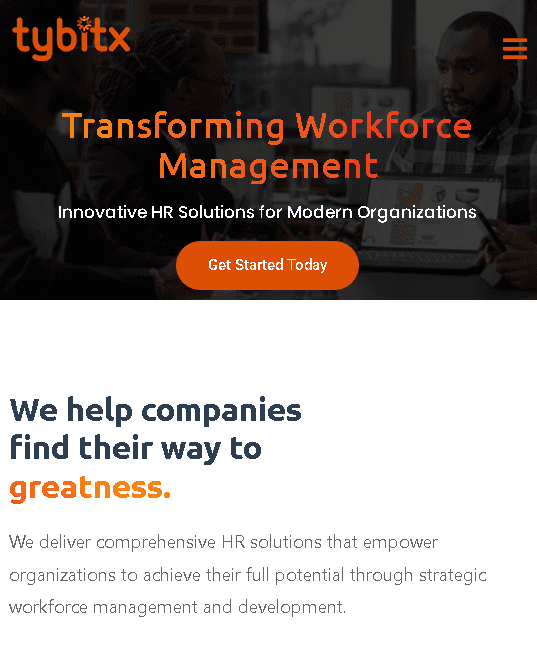 Tybitx Services Website screenshot 3